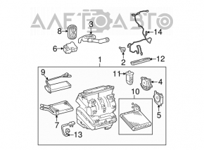 Toyota Prius 30 10-15 evaporator without valve, without temperature sensor