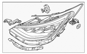 Front right headlight complete Hyundai Sonata 20-23 MATRIX LED