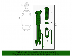 Rear left air shock absorber Mercedes GLS-class X166 13-19 complete