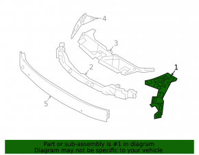 Front bumper mount, right fender, Mercedes A-class V177 19-22