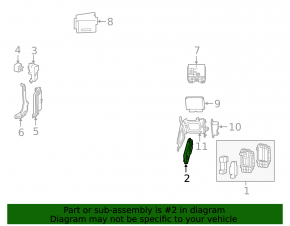Mercedes GLC 20-22 right under-dash fuse box, passenger footwell