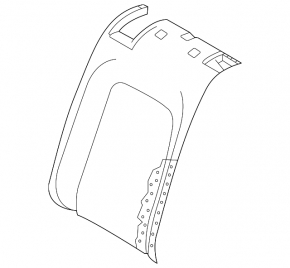 Rear row of seats, upper part, right, Volkswagen ID.4 21-23, gray and black fabric
