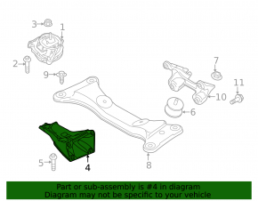 Engine mount bracket right BMW F30 17-18 awd N20