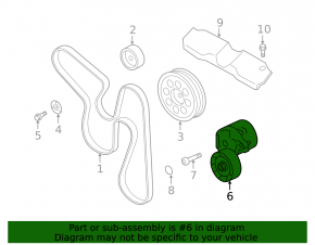 Tensioner roller drive belt Subaru Forester 14-18 SJ 2.5