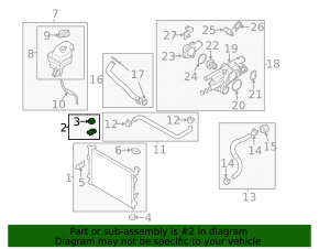 Radiator Bracket Right Hyundai Sonata 11-15