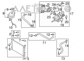 Radiator Bracket Right Hyundai Sonata 11-15