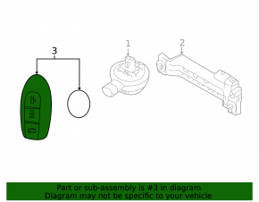 Nissan Altima 19-19 smart key, 5 buttons