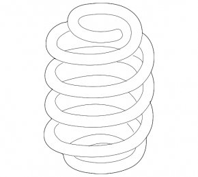 Rear left spring for BMW X6 E71 08-14 with Adaptive Drive