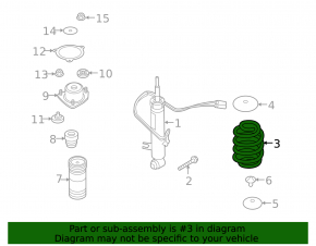 Rear left spring for BMW X6 E71 08-14 with Adaptive Drive