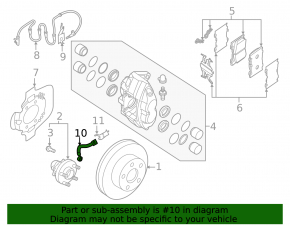 Front left brake hose for Infiniti FX35 QX70 09-17