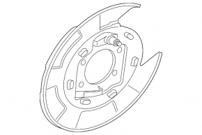 Rear right brake disc cover Mitsubishi Outlander Sport ASX 10-12 dented