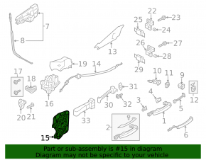 Door panel inner front left Audi A6 C7 12-18
