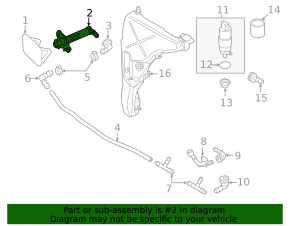 Headlight washer nozzle left Audi A6 C7 12-18