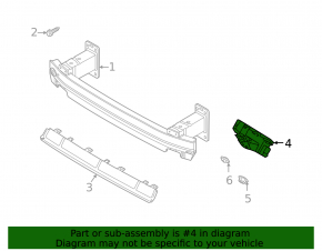 Front bumper mount (bumper-wing) left Audi Q7 20-26
