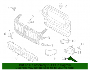 Additional radiator bracket, left lower, BMW 3 G20 20-22 B58