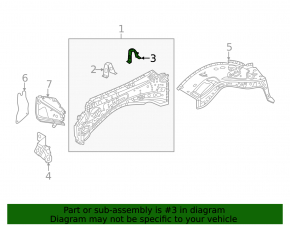 Upper front fender apron bracket, right, Toyota Tundra 22-25