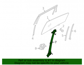Mitsubishi Outlander 22-25 rear left window lift mechanism