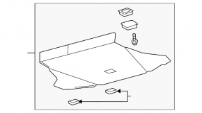Trunk floor Toyota Prius 50 16-22 black, type 2
