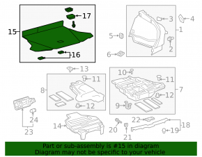 Trunk floor Toyota Prius 50 16-22 black, type 2
