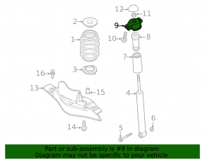 Rear left shock absorber support for Audi Q3 83A 19-25