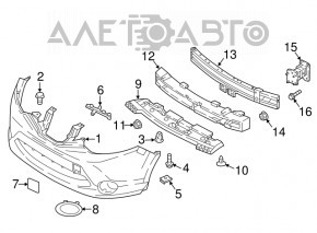 Front bumper mount left Nissan Rogue Sport 17-23