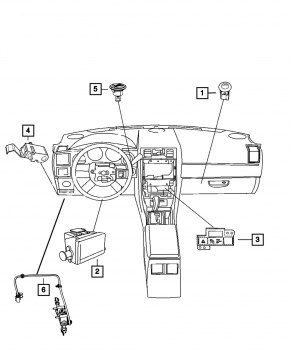 Trunk release button Dodge Challenger 09-15 interior