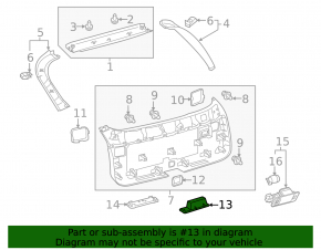 Inner Trunk Door Handle Lexus RX350 RX450h 20-22 Black