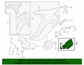 Fuel filler door for Hyundai Sonata 11-15