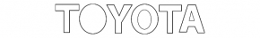 Toyota emblem on the trunk door of the Toyota RAV4 09-12