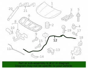 Kia Sorento 21-25 HEV, PHEV rear hood release cable