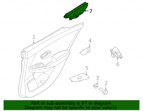 Door trim inner rear left Nissan Sentra 20-24