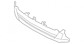 Lower grille of front bumper Kia Sorento 19-20 rest, black gloss, for cruise control