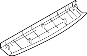Upper trunk lid trim for Infiniti QX50 19-20, black, scratched