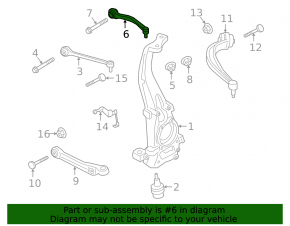 Upper control arm, front right, rear, Porsche Cayenne 19-24