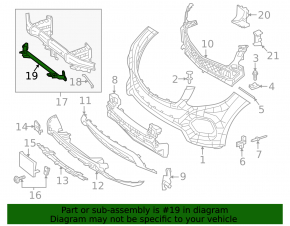 Front bumper reinforcement lower Mercedes GLS-class X166 13-19