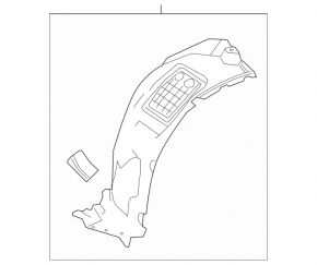 Front right rear fender liner for Mercedes GLC 16-22