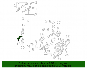 Rear left door stop for Mazda3 MPS 09-13