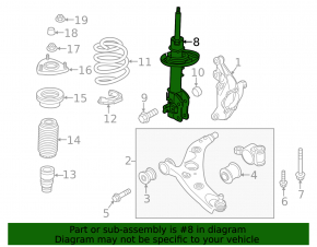 Front left shock absorber Mazda 3 14-16 BM