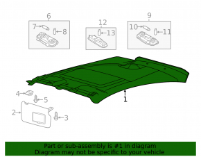 Ford Fiesta 11-19 Headliner Without Sunroof 5d