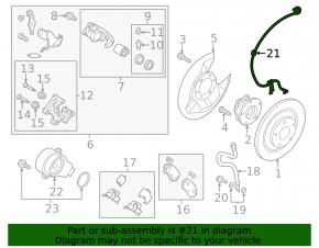 ABS sensor rear left Mazda CX-5 13-15 FWD