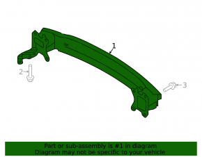 Land Rover Range Rover Velar 18-23 rear bumper reinforcement