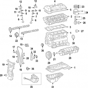 Cylinder head 2ZR-FXE Toyota Prius 30 10-15 complete