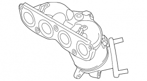 Exhaust manifold with catalytic converter Hyundai Kona 18-21 FWD 2.0