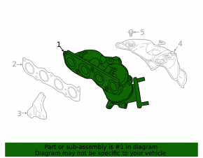 Exhaust manifold with catalytic converter Hyundai Kona 18-21 FWD 2.0