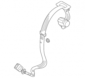 Seat belt rear center 2nd row VW Taos 22-25
