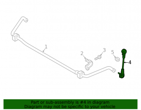 Front stabilizer bar link left BMW i3 14-20