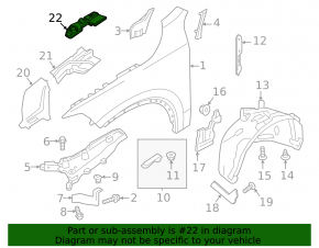 Seal wing hood-wing left Volvo XC90 16-23