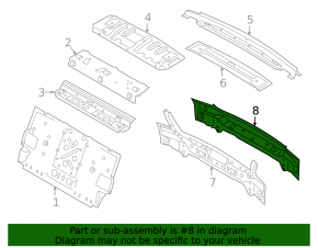 Rear panel BMW 7 G11 G12 16-22 outer part