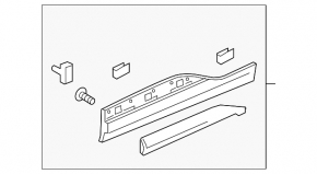 Door trim lower rear right Chevrolet Bolt 17-21