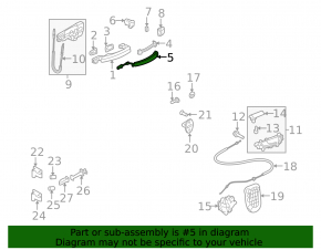 Door handle outer front left Audi A4 B8 08-16 keyless